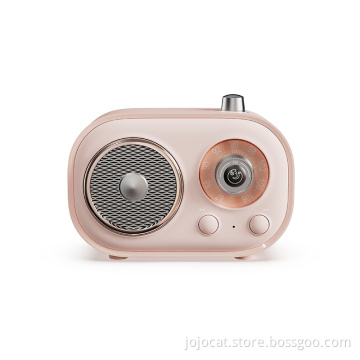 Rechargeable Mini FM Radio Retro Bluetooth Speaker